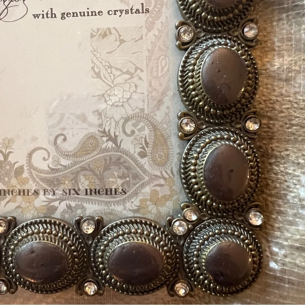 Sheffield Home Gypsy Wunderlust 4 x 6 Picture Frame Genuine Accent Crystals